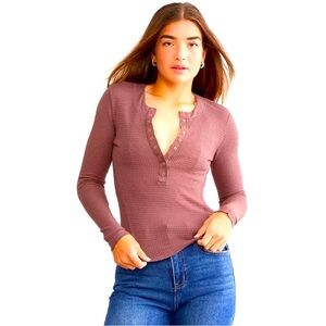 Free People Mauve Long Sleeve Top